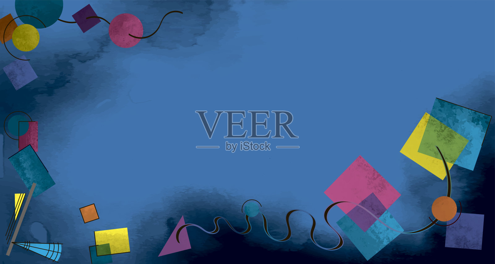 抽象背景。几何图形。插画图片素材