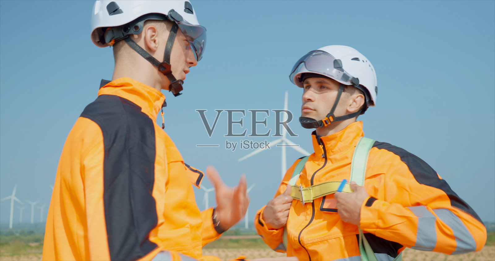 风力涡轮机发电概念照片摄影图片