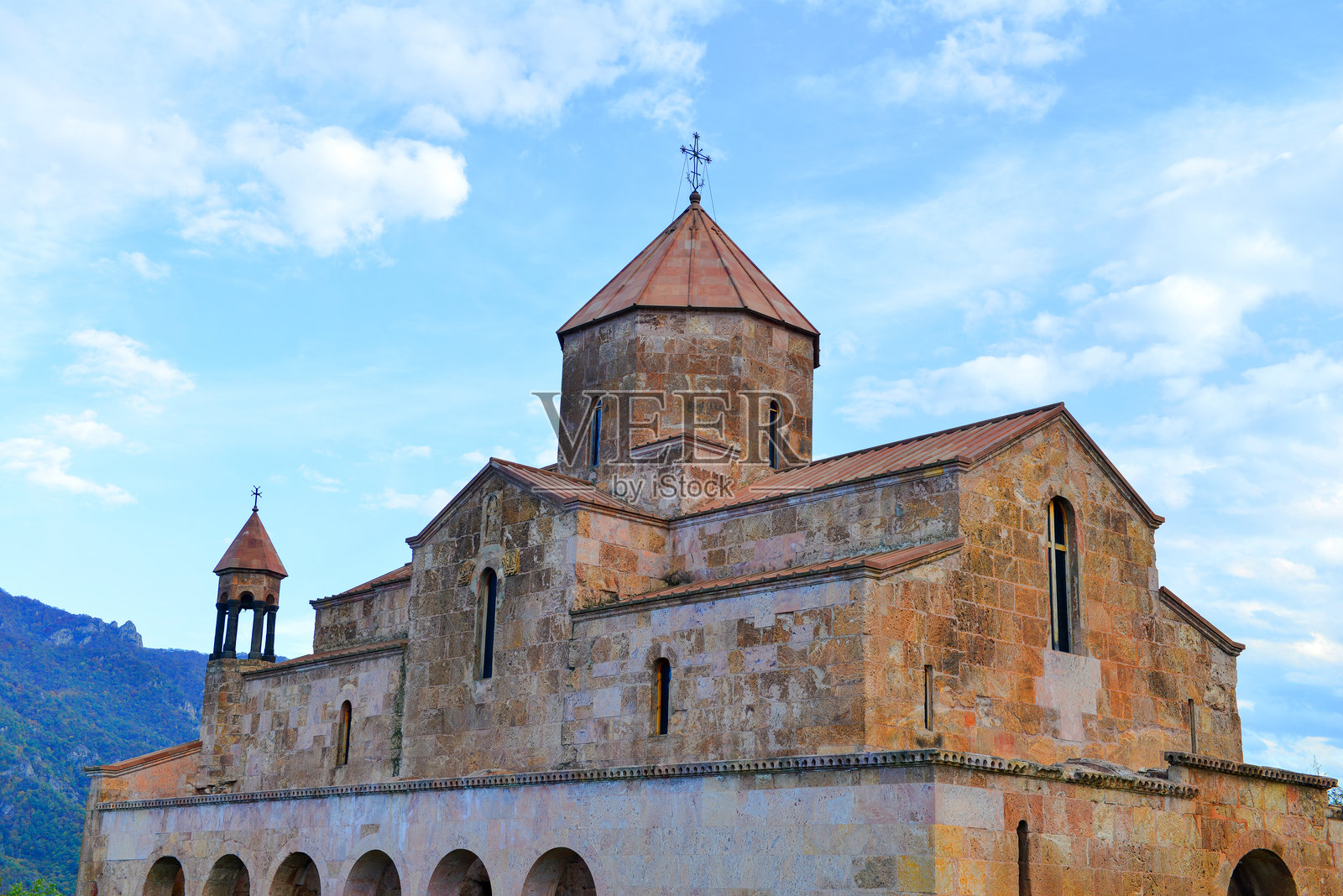亚美尼亚洛里省的奥兹宗修道院和教堂。照片摄影图片