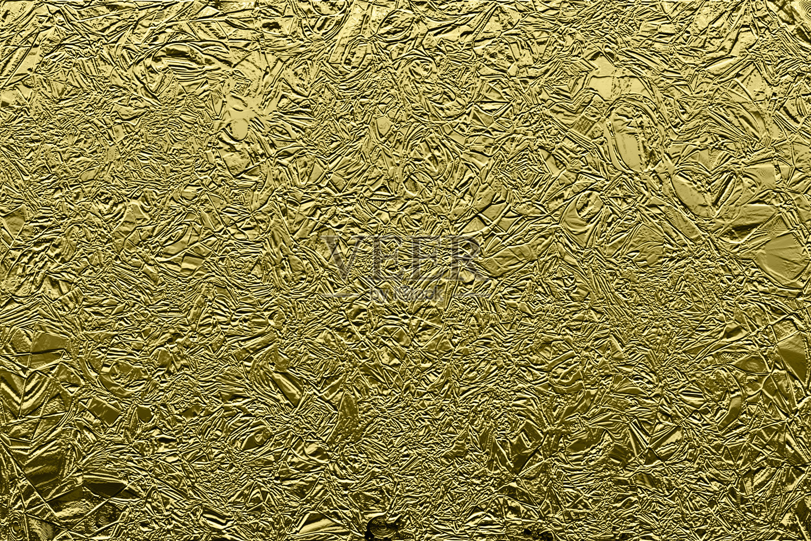 褶皱的金色箔片纹理背景照片摄影图片