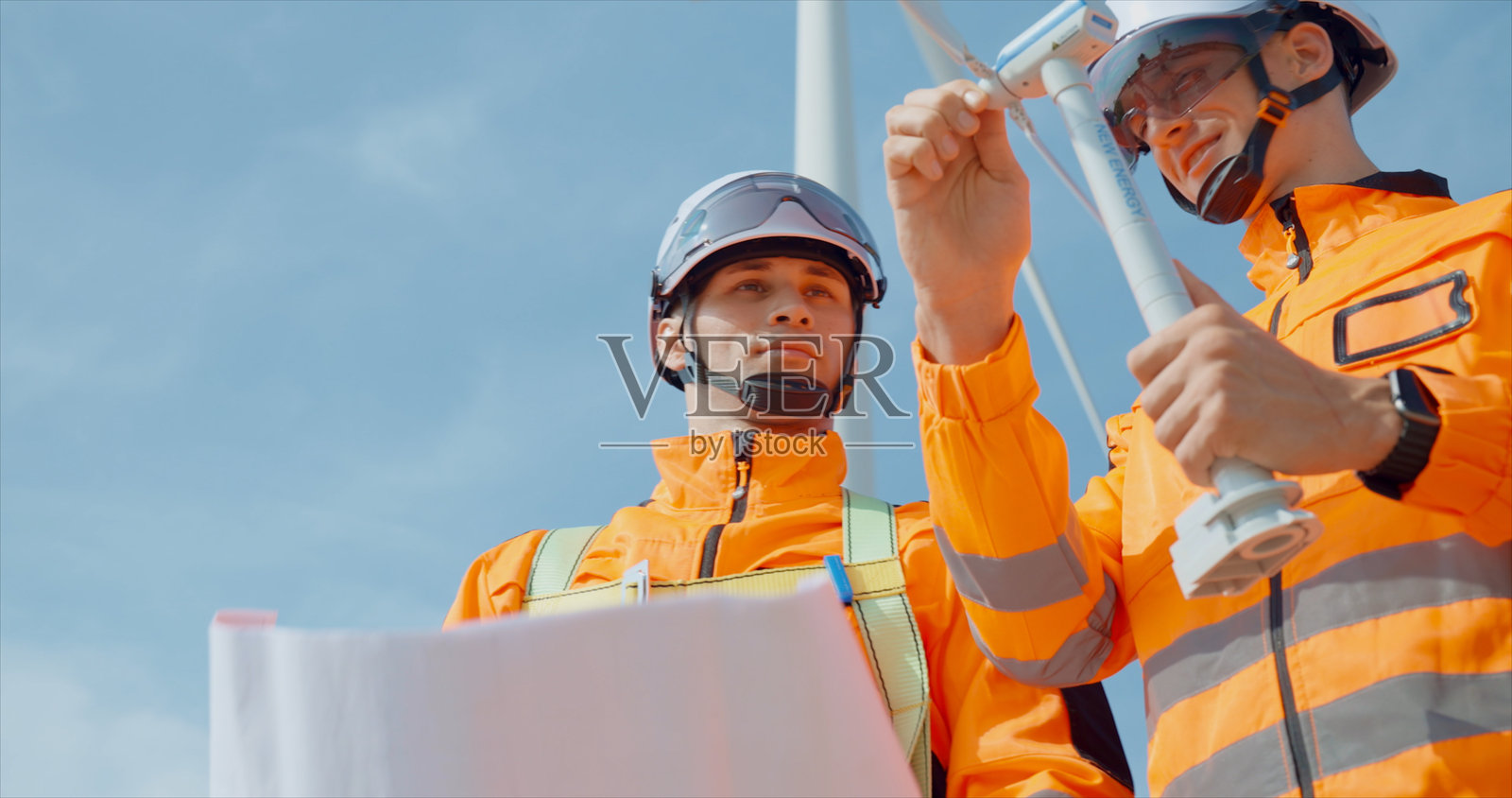 风力涡轮机发电概念照片摄影图片