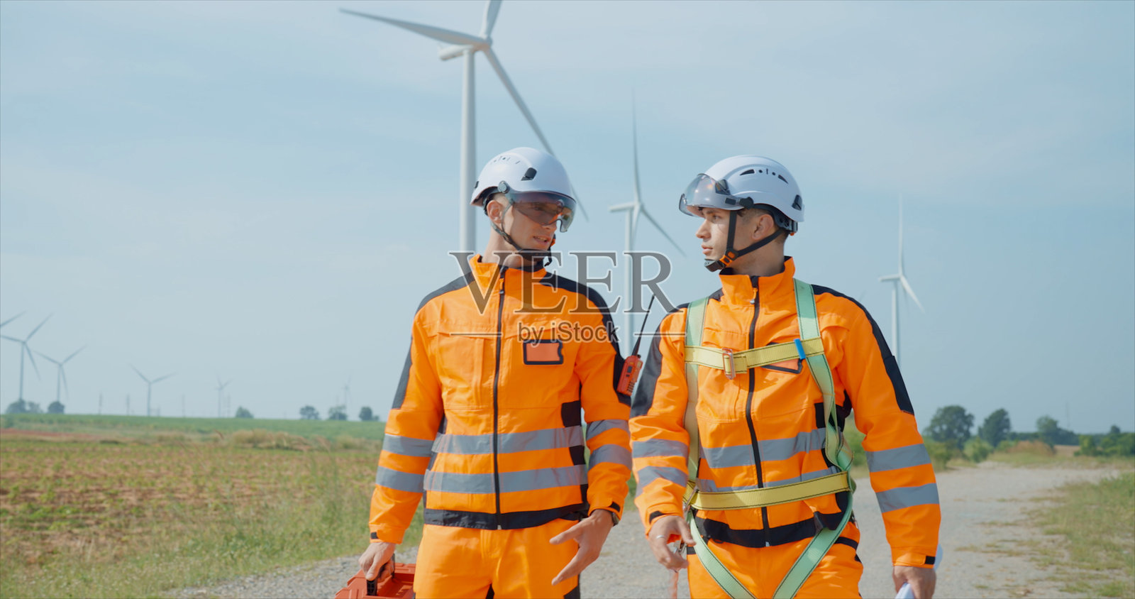 风力涡轮机发电概念照片摄影图片