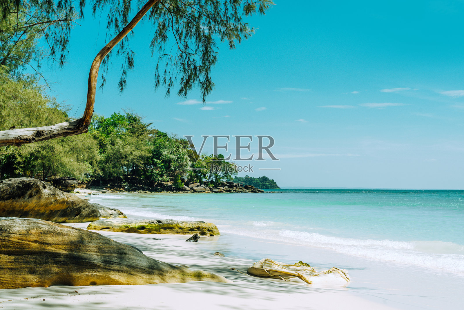 柬埔寨戈公岛的热带海滩风光照片摄影图片