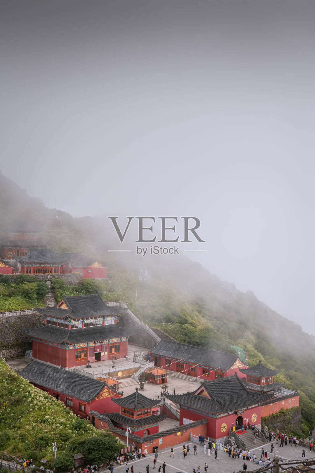 贵州梵净山金顶的城恩佛教寺庙照片摄影图片