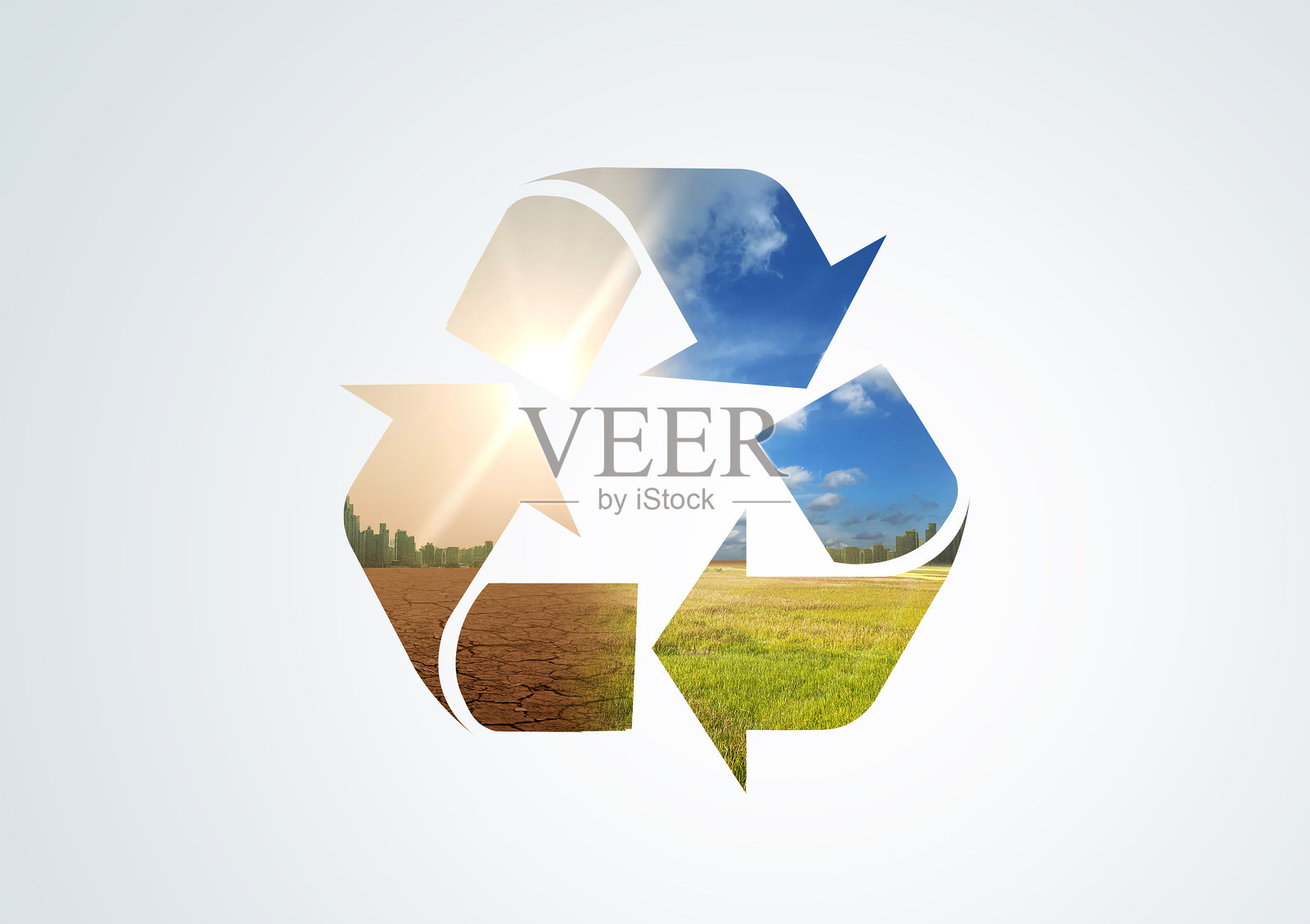 生态系统恢复，世界环境日概念，3D树木背景照片摄影图片