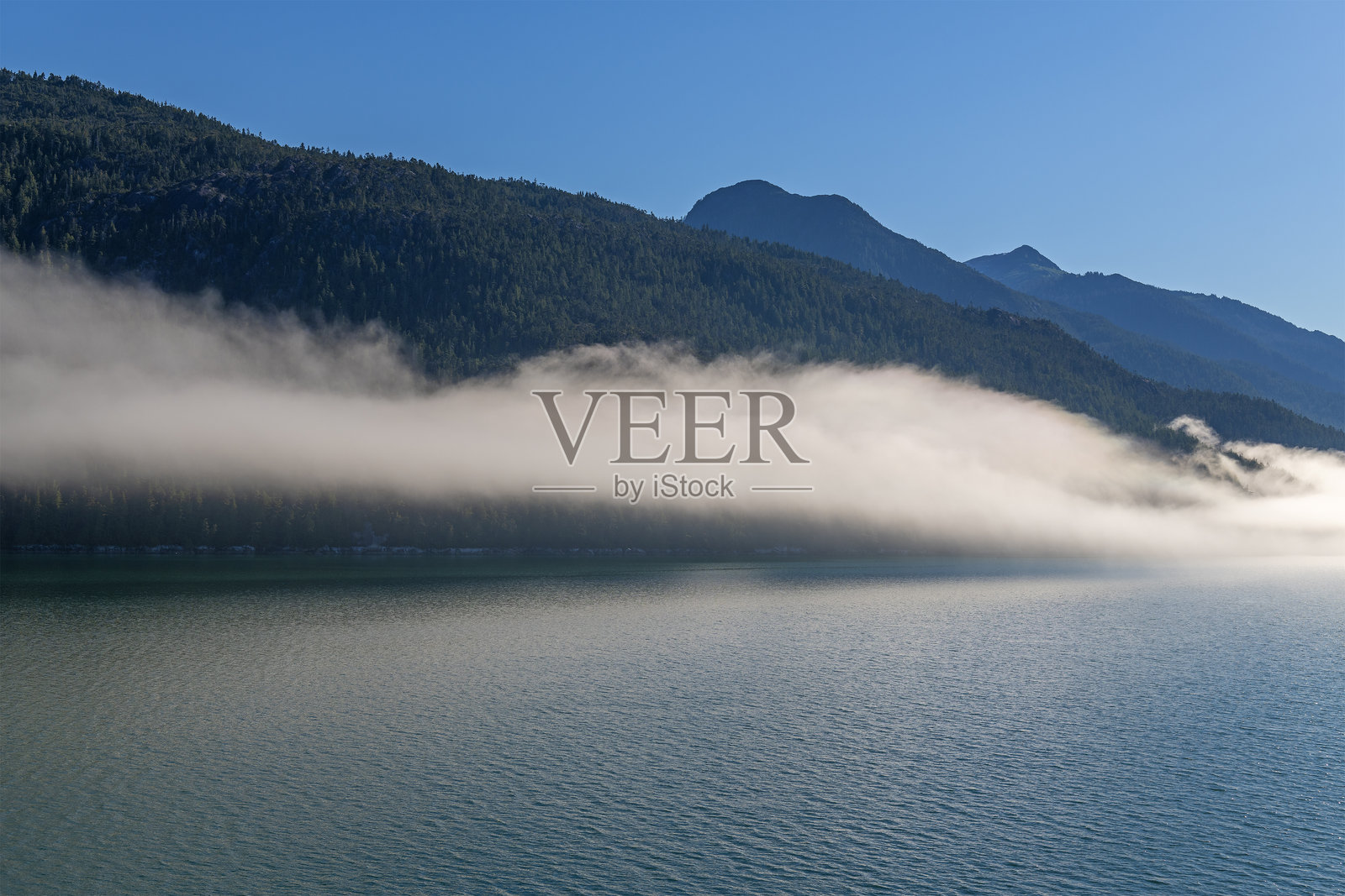 加拿大不列颠哥伦比亚省内海航道游轮风光照片摄影图片