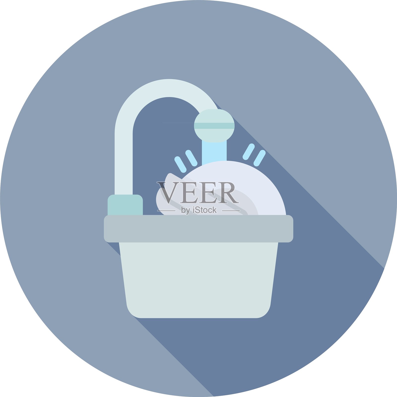 水龙头新图标设计创意插画图片素材