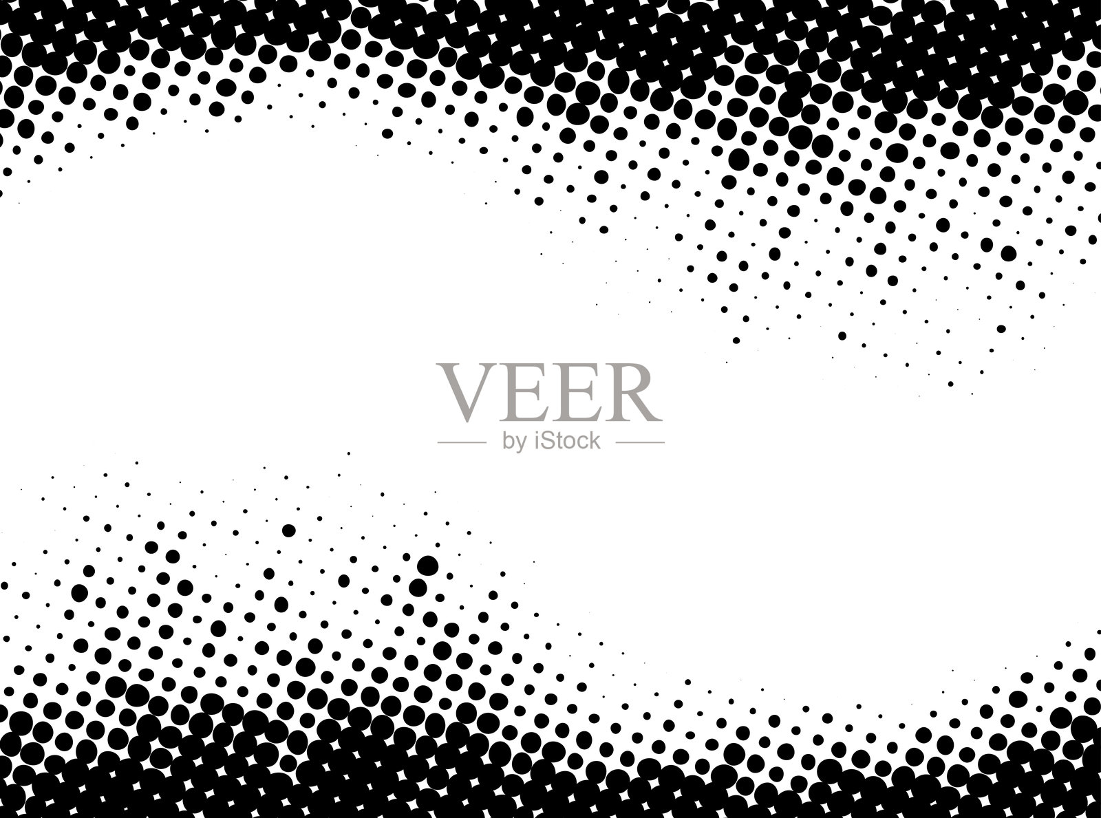 白色背景上的黑色半调边框插画图片素材