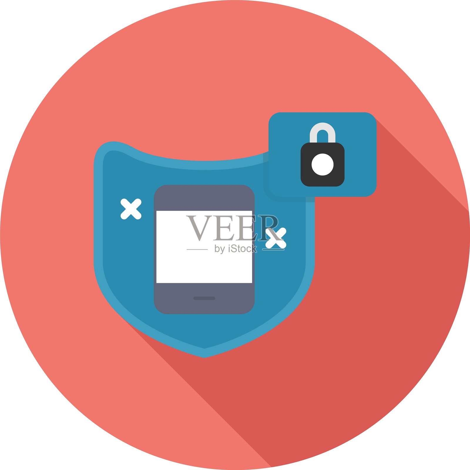 数据保护新图标设计创意插画图片素材