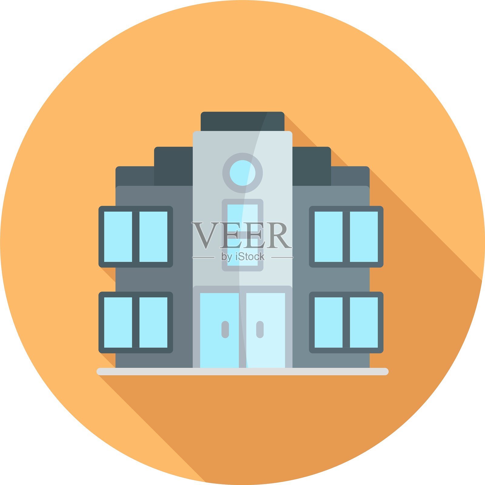 建筑新图标设计创意插画图片素材