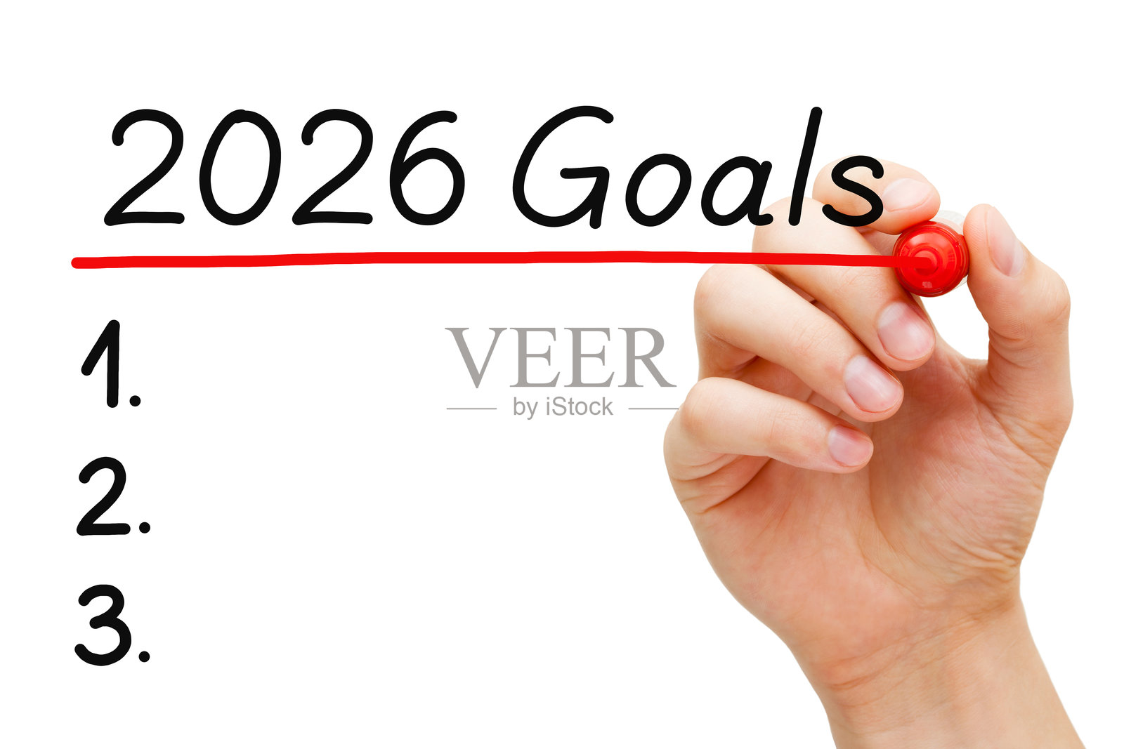 2026新年空白目标决心清单照片摄影图片