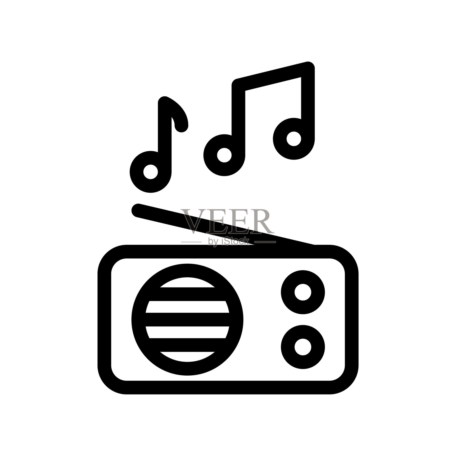 收音机插画设计模板插画图片素材