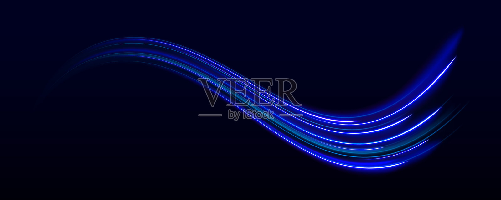 霓虹漩涡大集合。闪耀的星光、火焰轨迹的矢量图。插画图片素材