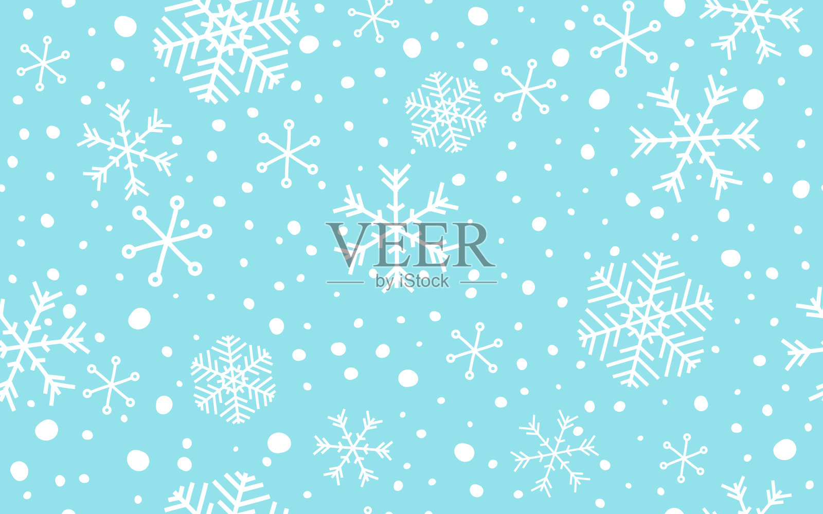 无缝冬季闪耀手绘雪爆雪暴暴风雪假日背景插画图片素材