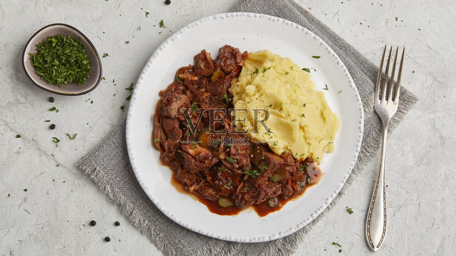 纯素胡椒炖肉照片摄影图片