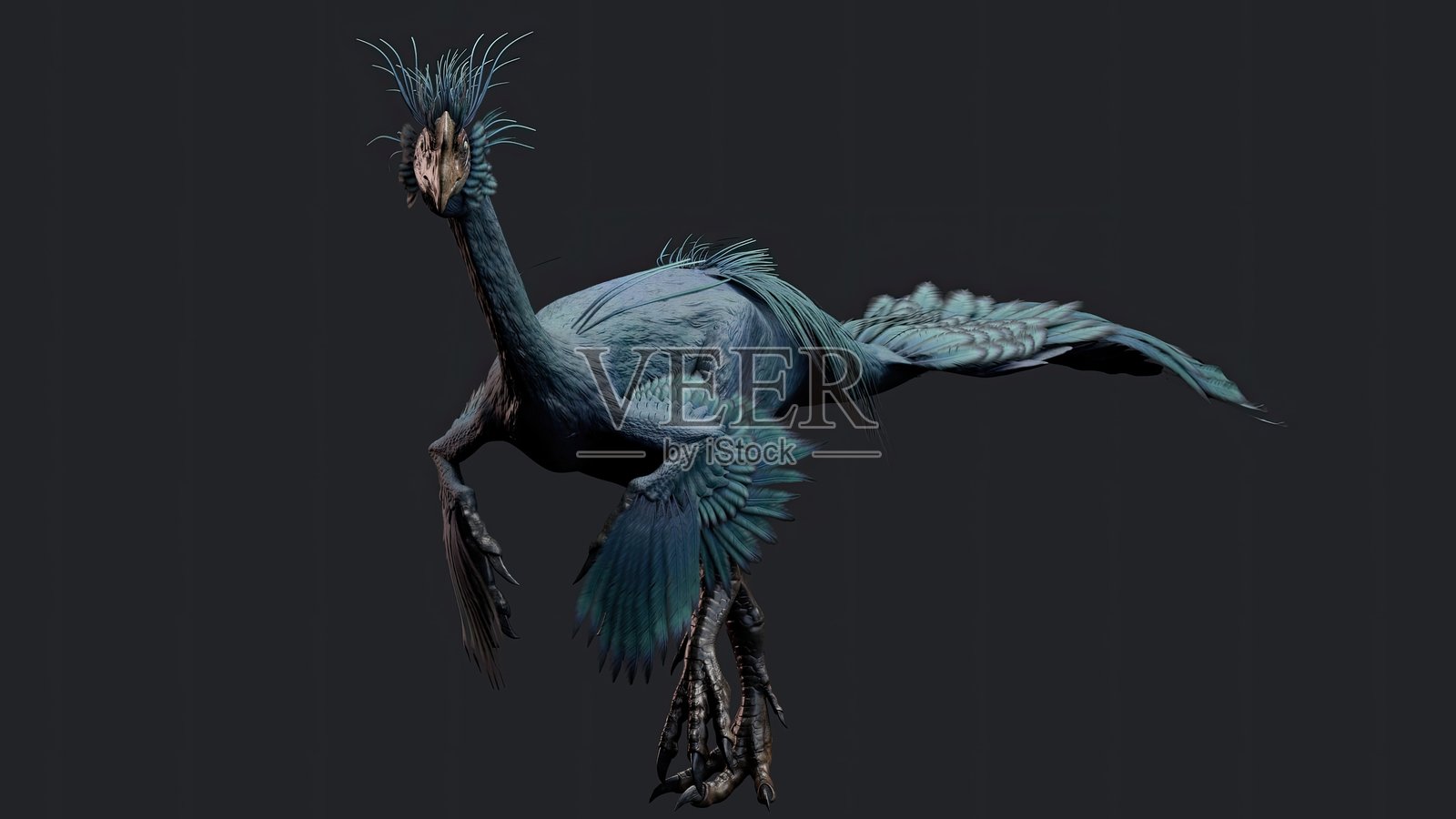 背景中的巨盗龙。3D模型渲染照片摄影图片