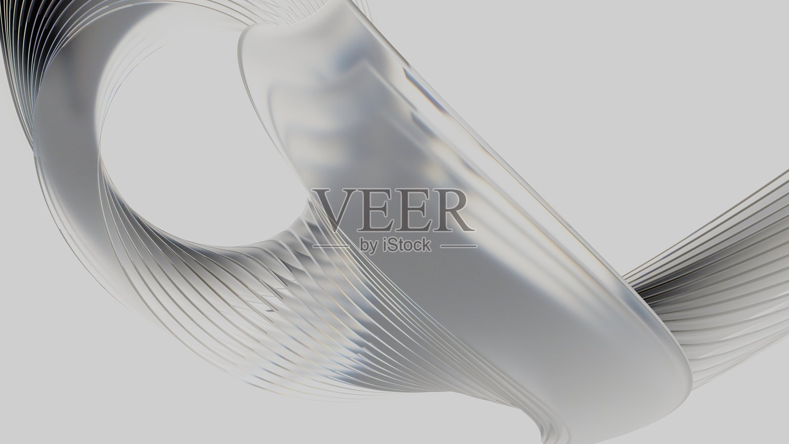 光线分散的抽象玻璃螺旋照片摄影图片