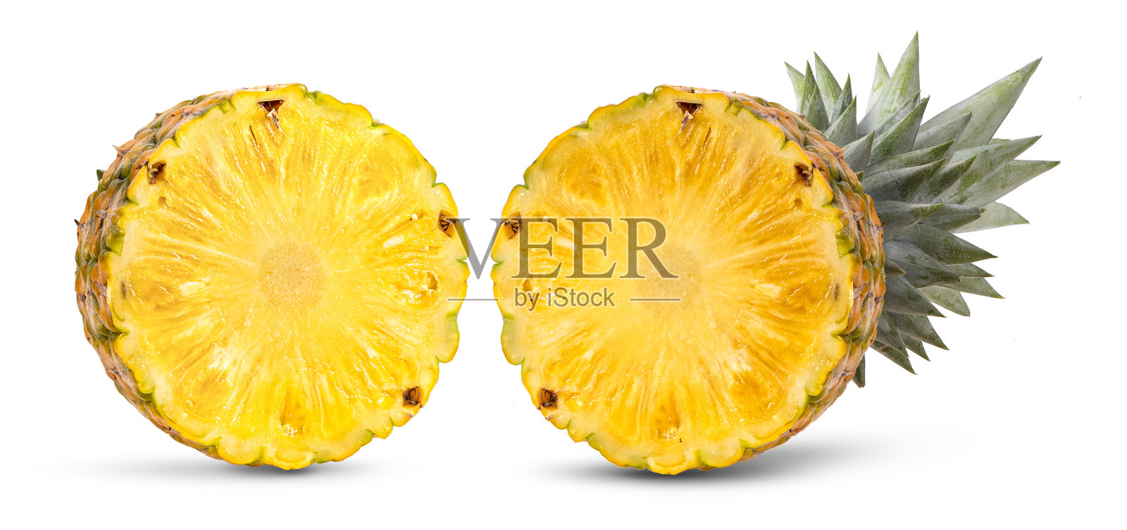 孤立在白色背景上的菠萝（相机拍摄）照片摄影图片