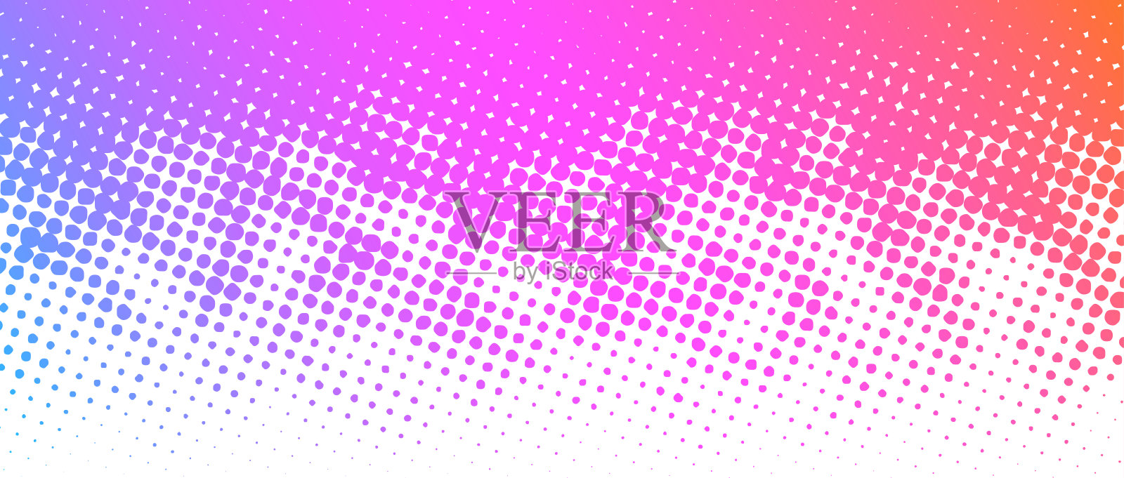 彩色半调渐变圆点纹理插画图片素材