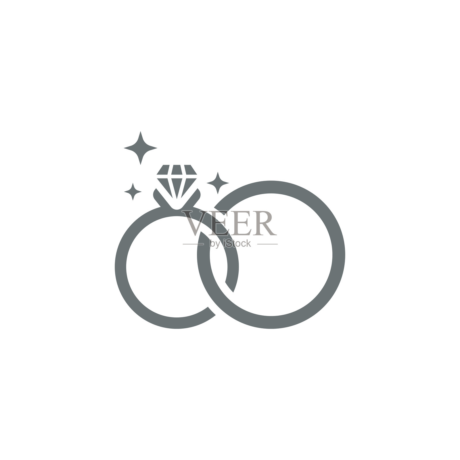 结婚戒指图标插画图片素材