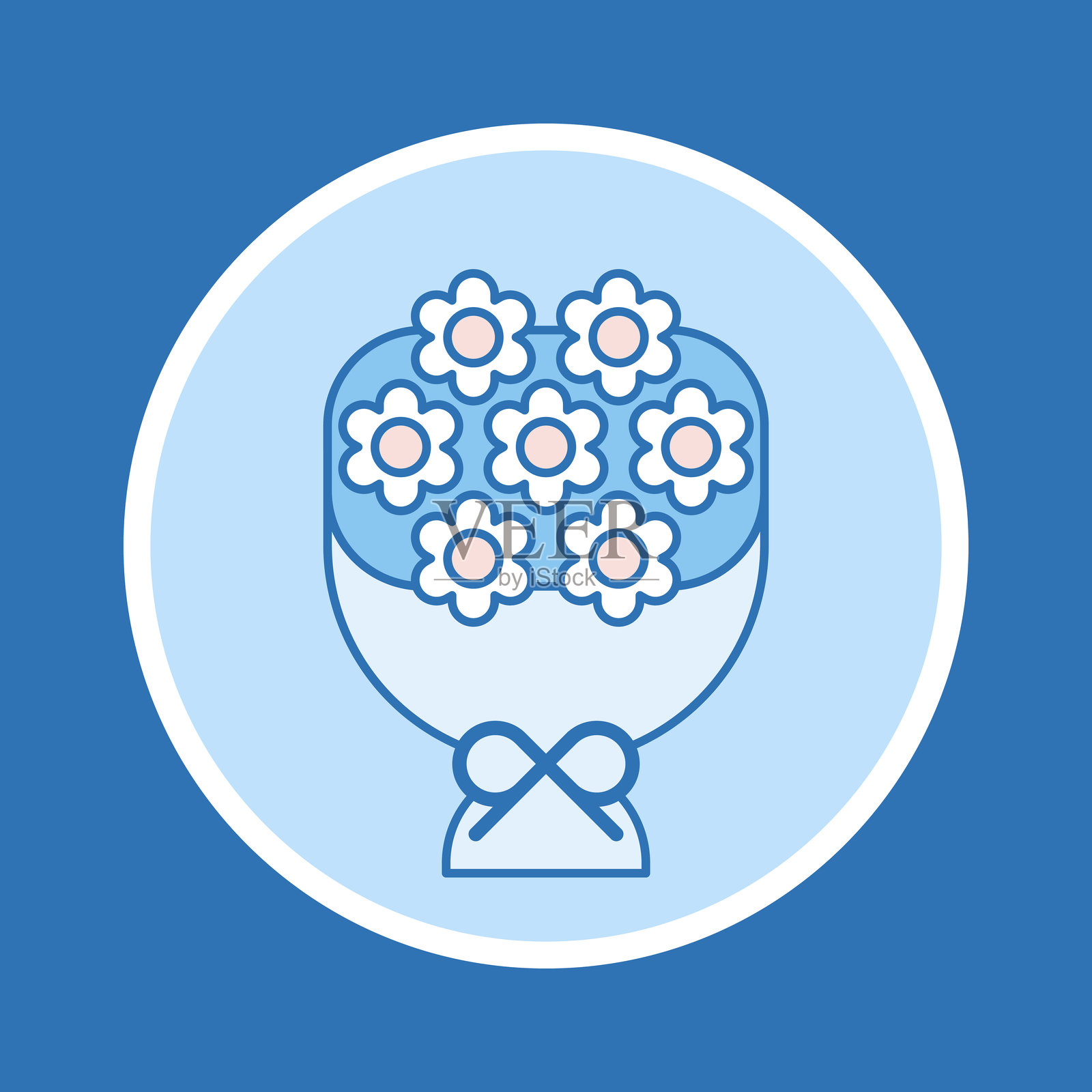 鲜花花束图标插画图片素材