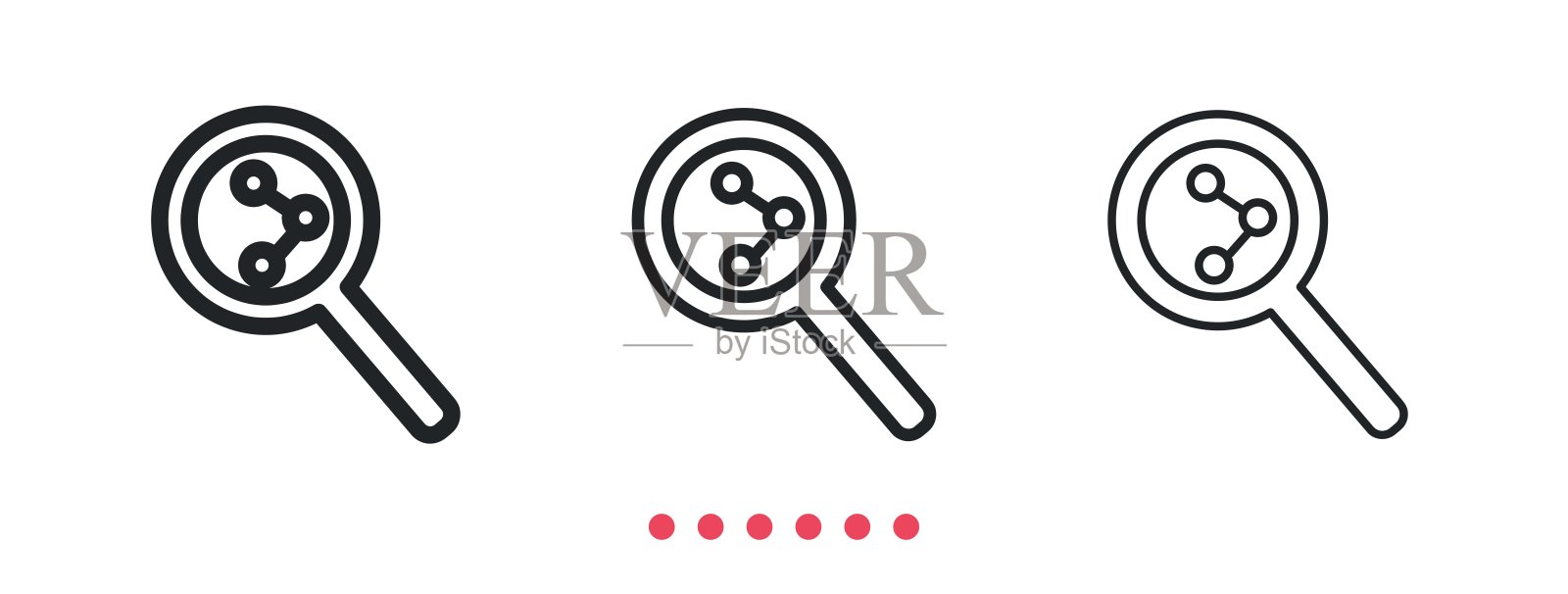 分享分析图标。细线图标矢量插画图片素材