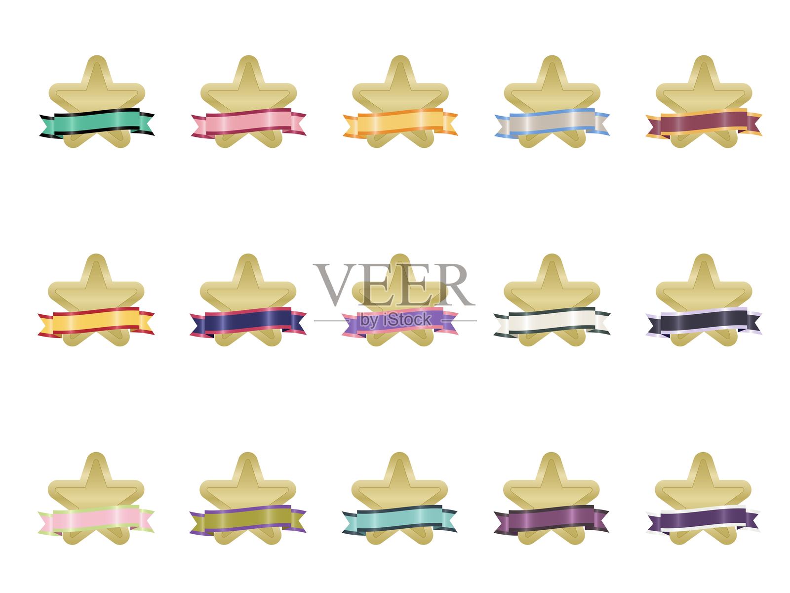 丝带奖牌素材31插画图片素材