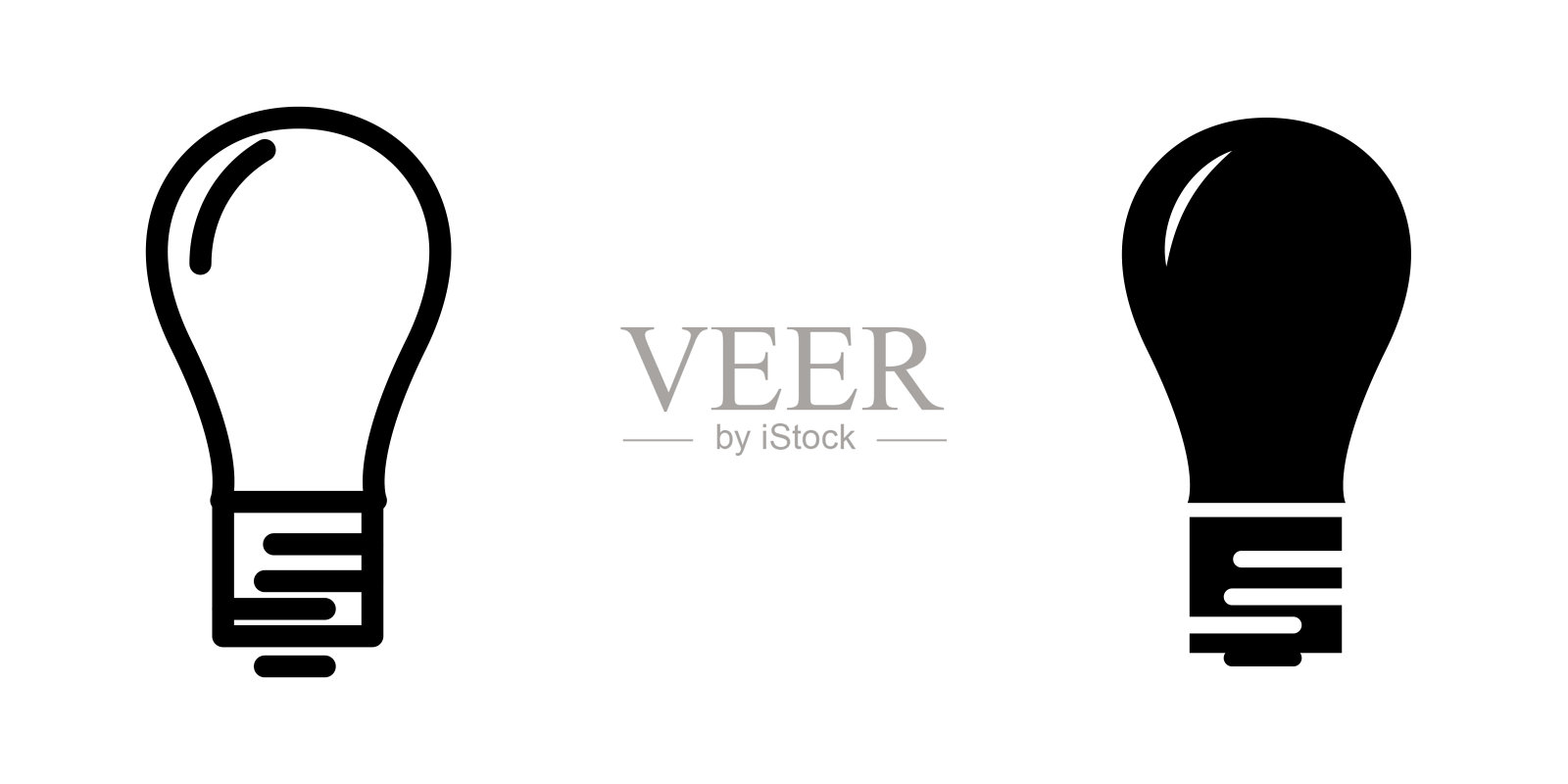 灯泡图标设计模板插画图片素材