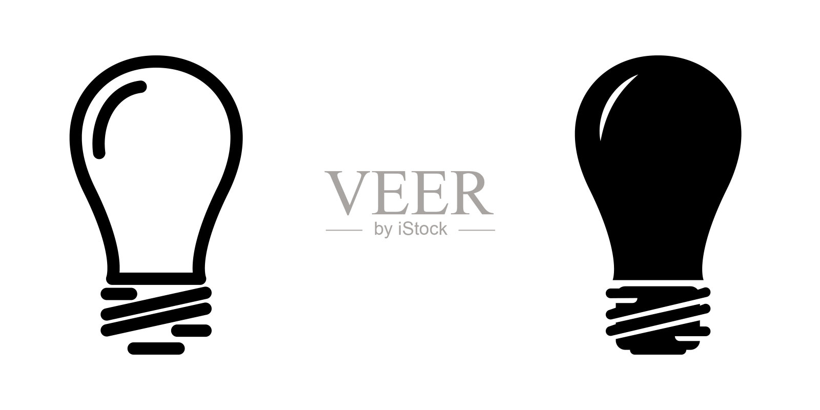 灯泡图标设计模板插画图片素材