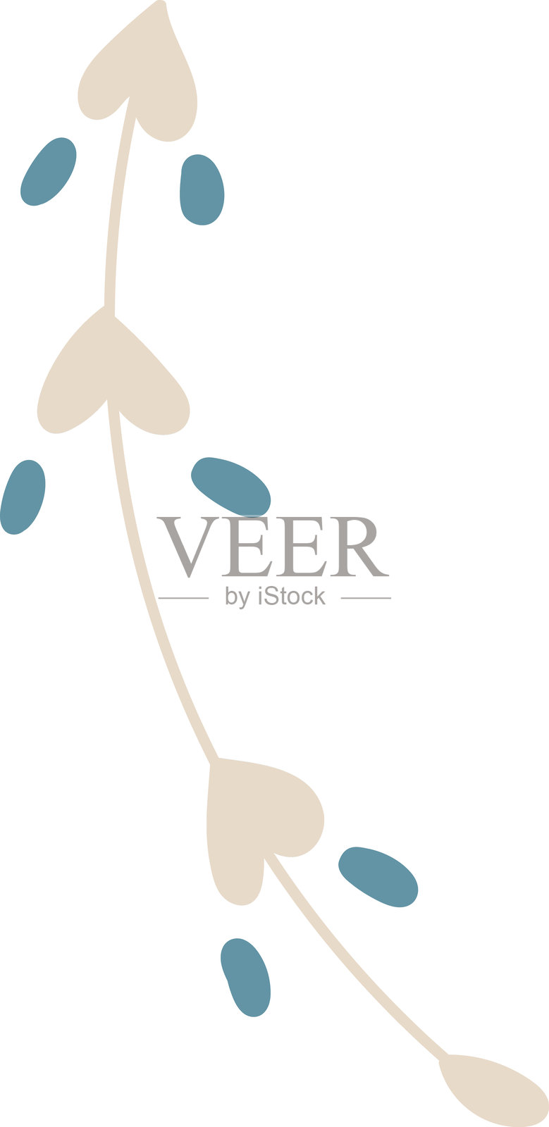 斯堪的纳维亚民间风格的冬季动物元素插画图片素材