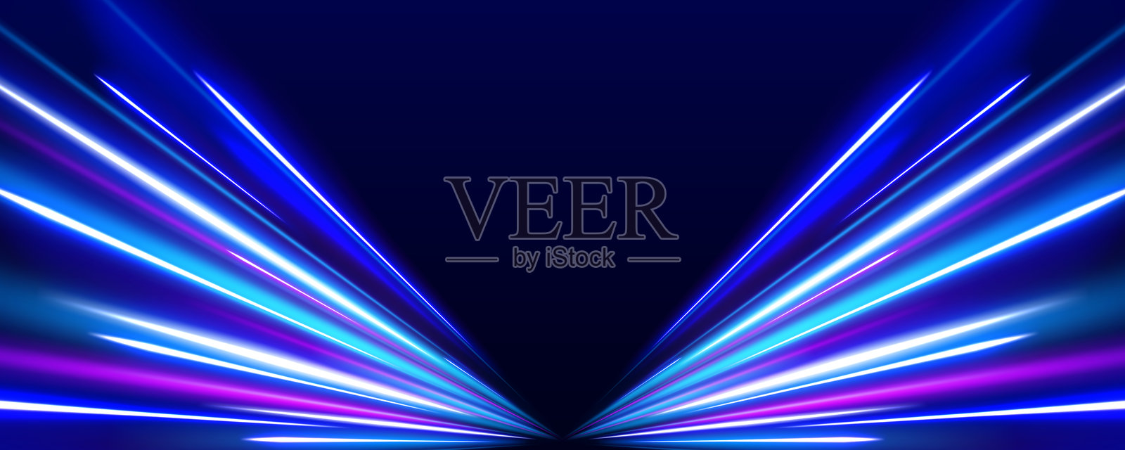 霓虹条纹以钻孔、转弯和漩涡的形式呈现。插画图片素材