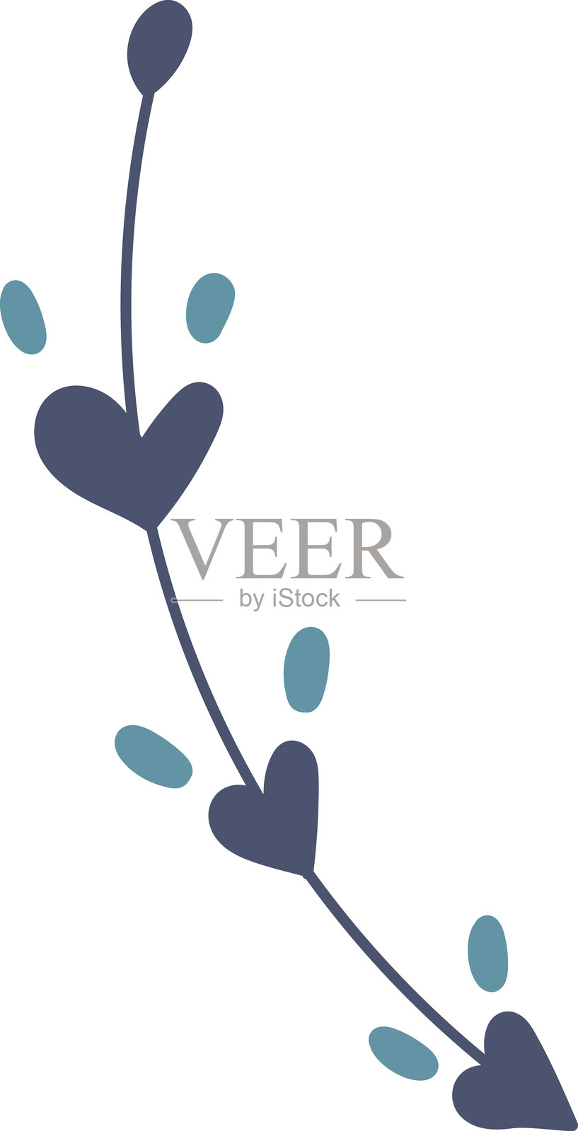 北欧民间风格的冬季动物元素插画图片素材