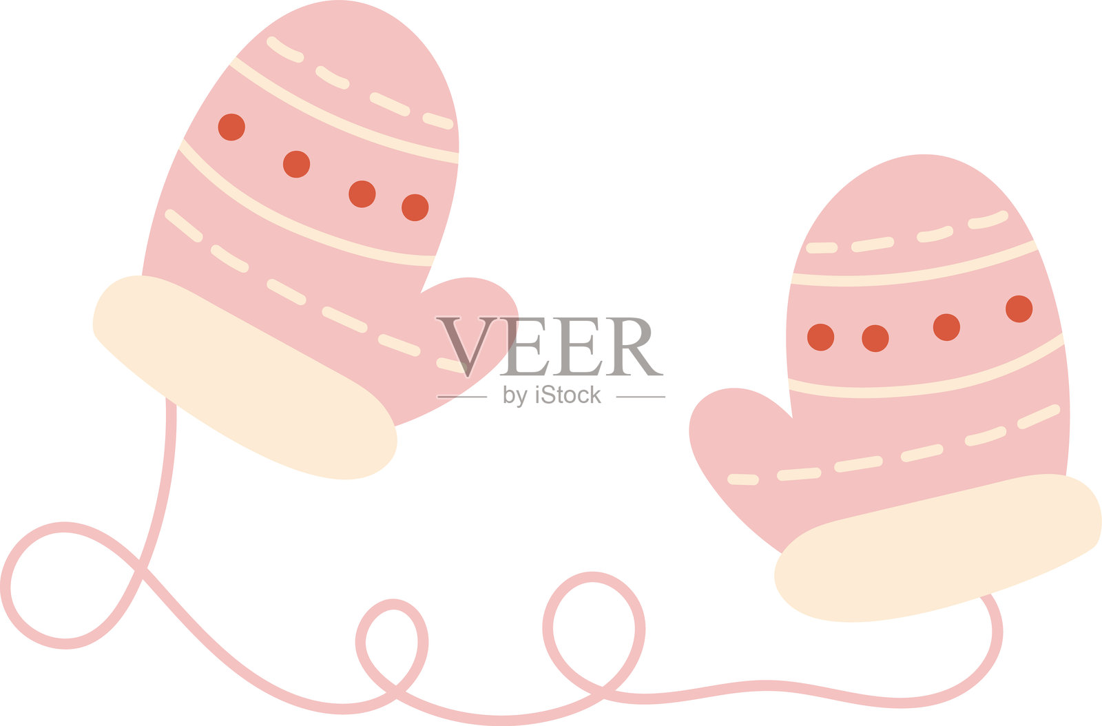 可爱的圣诞邮票复古圣诞海报冬季假期元素插画图片素材