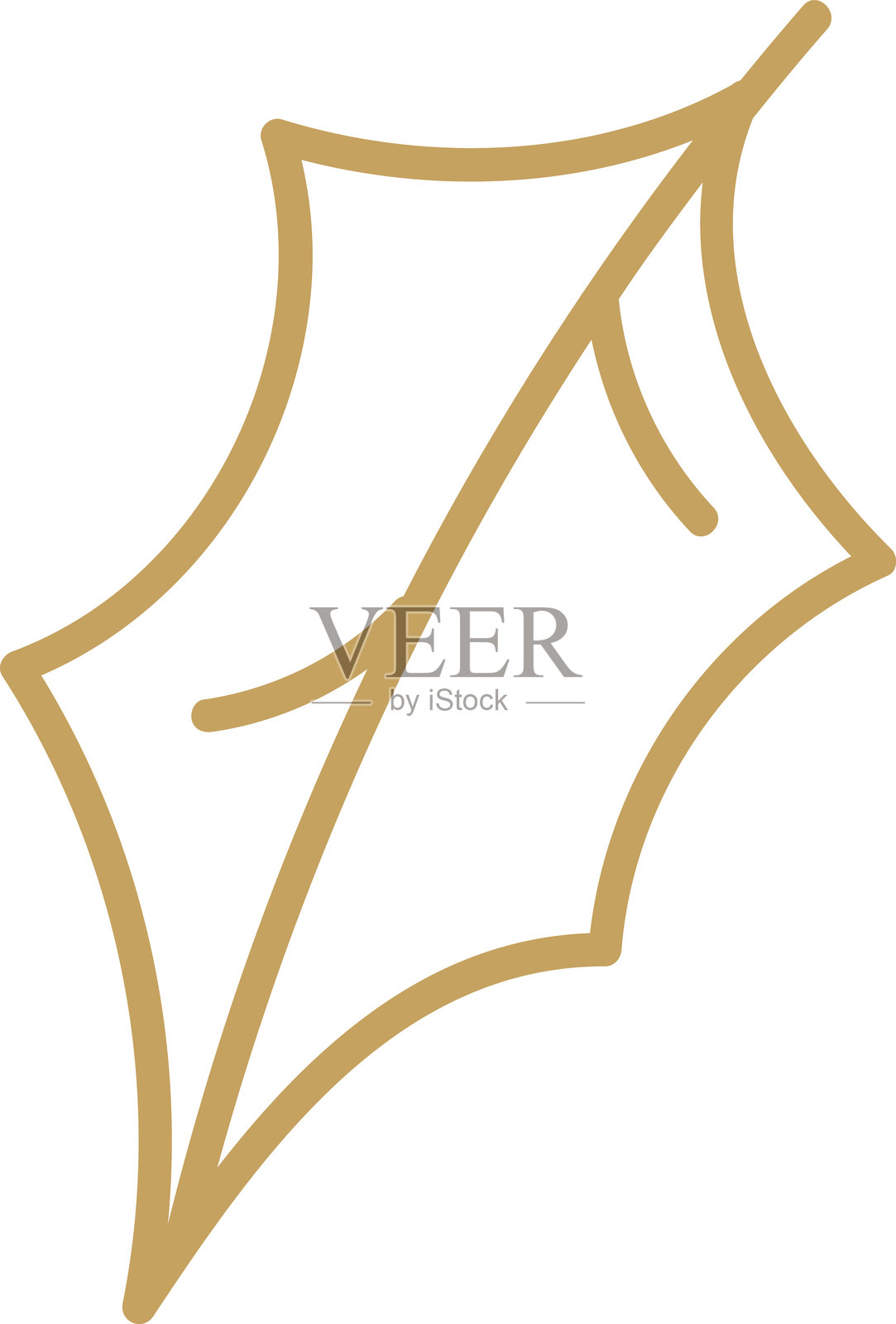 金色冬季边框圣诞新年元素套装插画图片素材