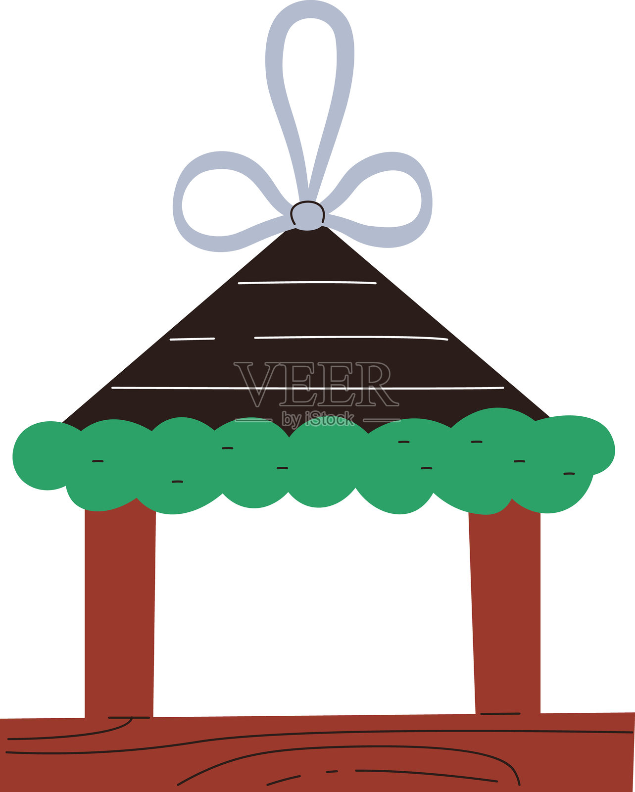 可爱的鸟类和圣诞冬季鸟屋元素插画图片素材