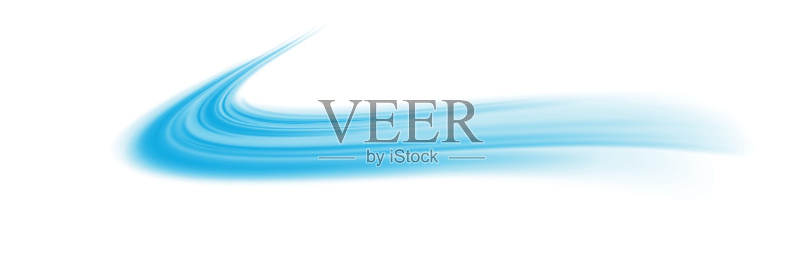 带有浅蓝色波浪和动态的酷炫气流效果，代表着清新风、过滤和净化。非常适合空调、通风、速度和未来设计概念。插画图片素材