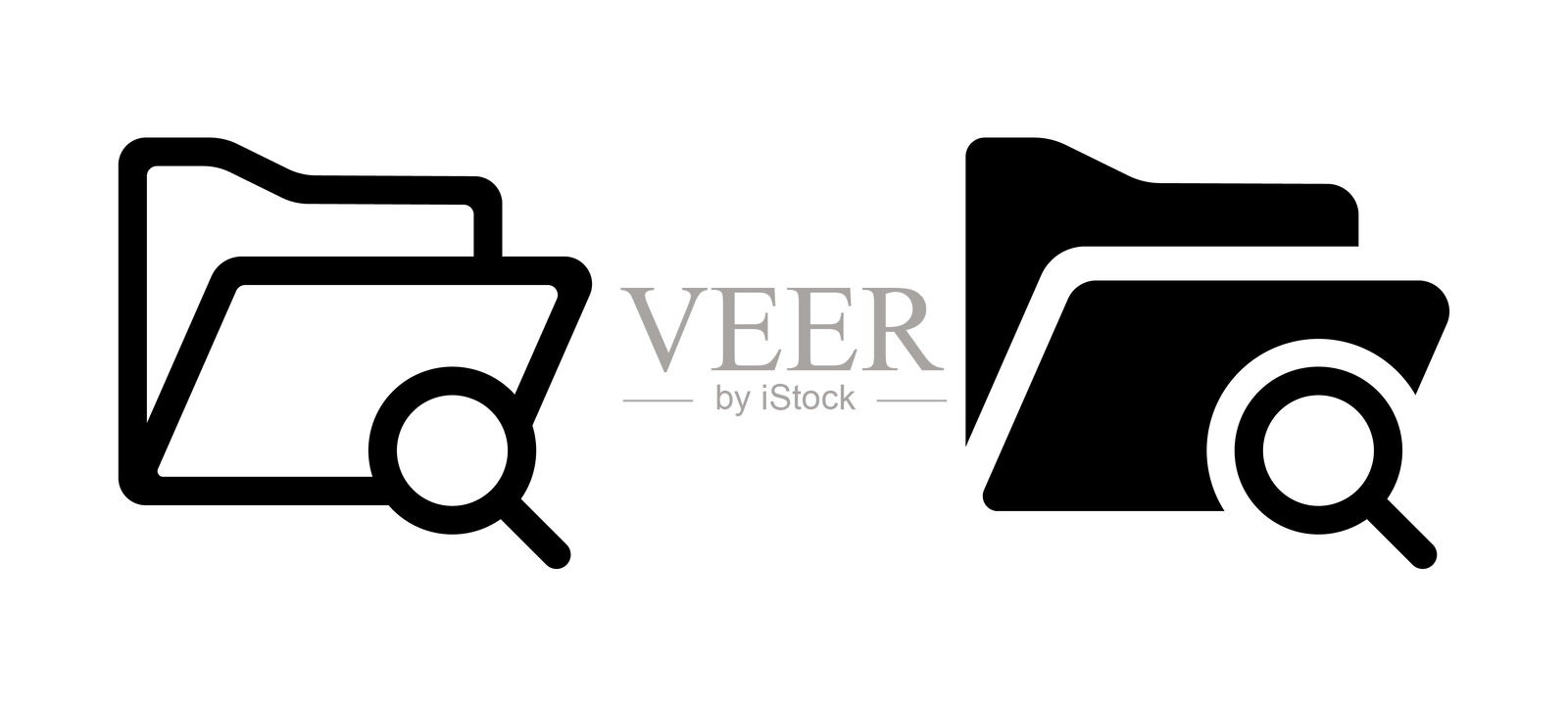 文件夹图标。文件文件夹图标。文件文件夹、活页夹存储符号，适用于电脑、台式机、笔记本电脑、平板电脑和手机插画图片素材