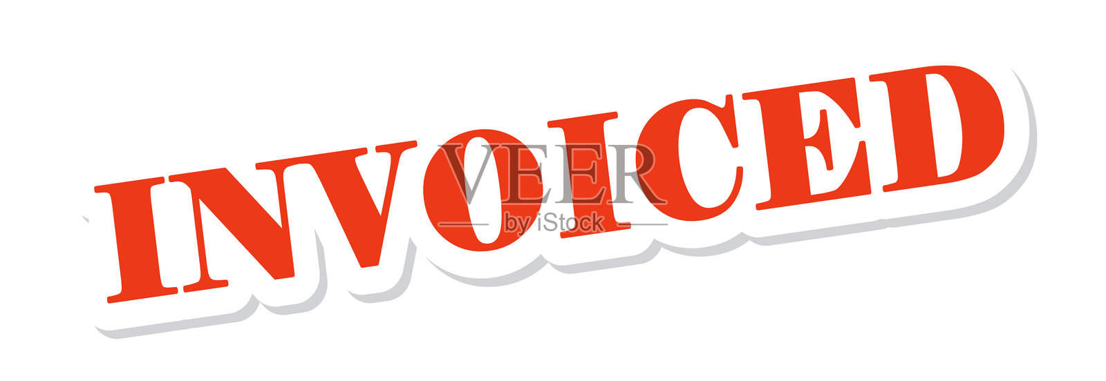 已开具发票，文字插画图片素材