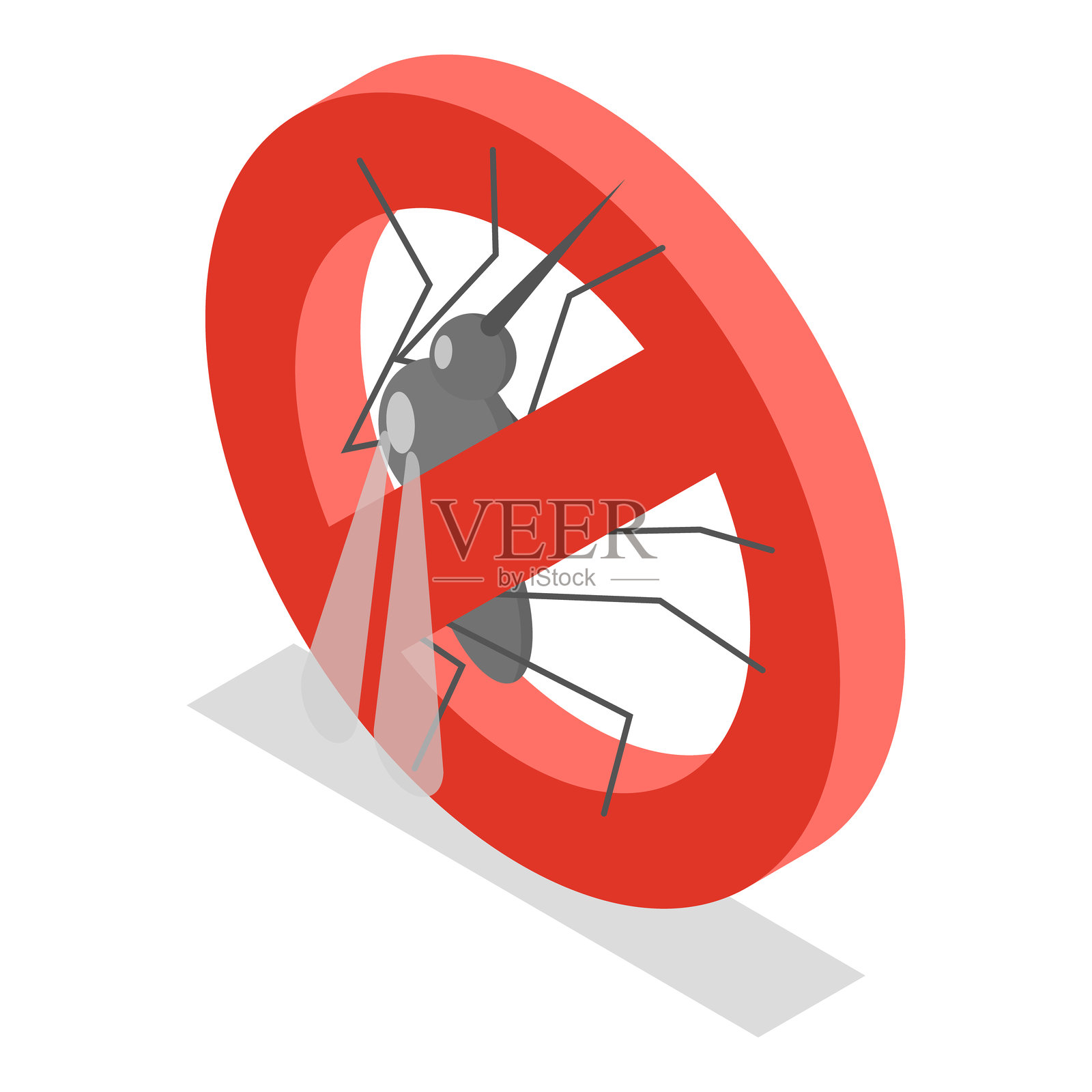 3D 等距扁平矢量图，展示害虫防治。项目 4插画图片素材