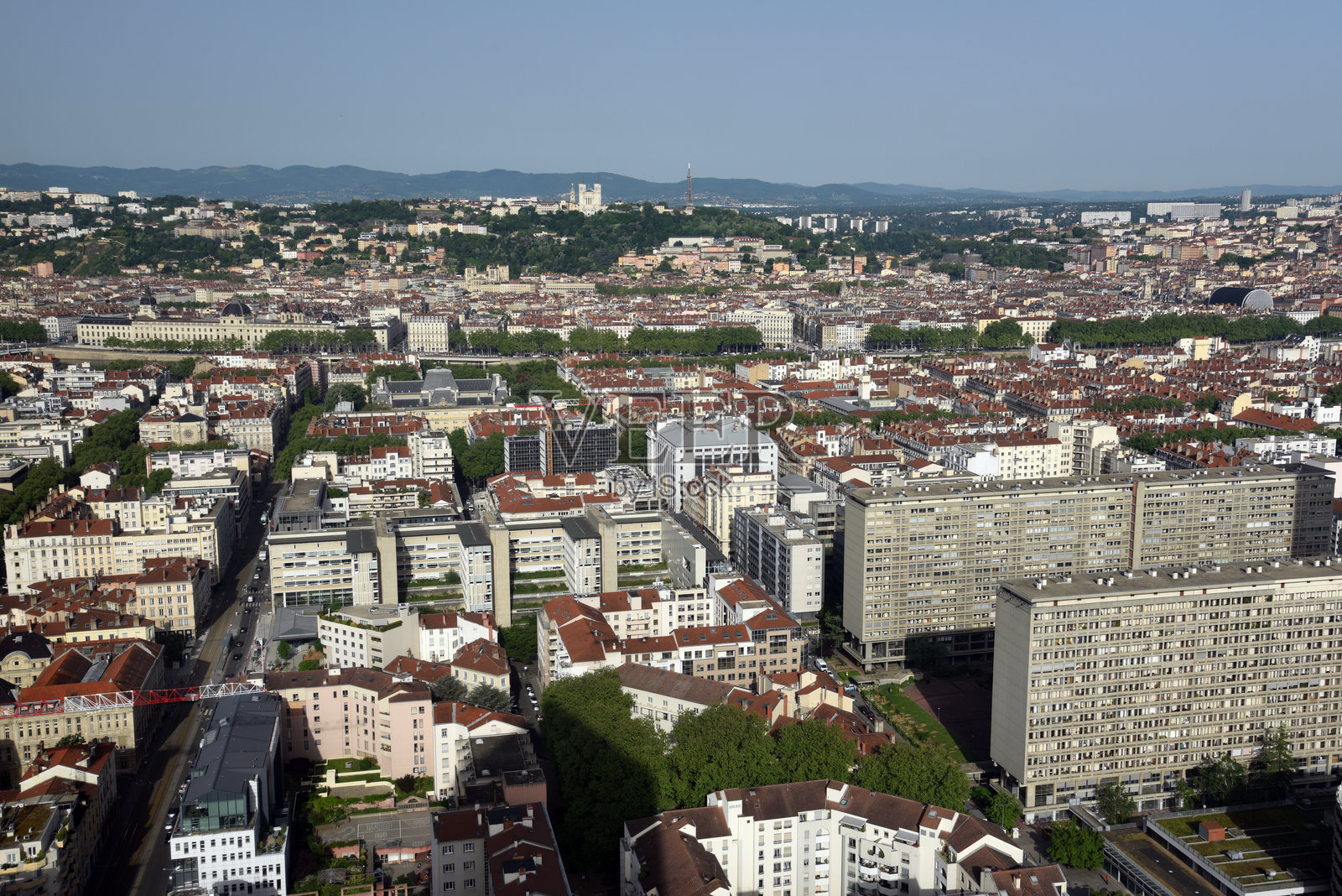 里昂城市全景照片摄影图片