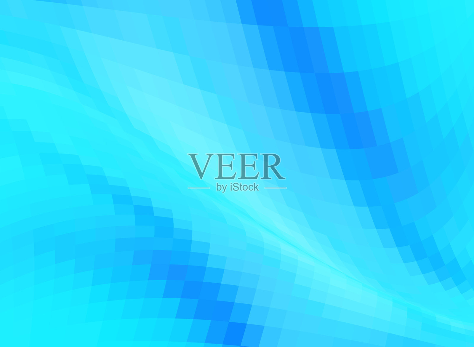 蓝色像素背景。具有方形元素网格的抽象数字图案。具有渐变效果的未来感圆点网格。极简几何数字设计。照片摄影图片