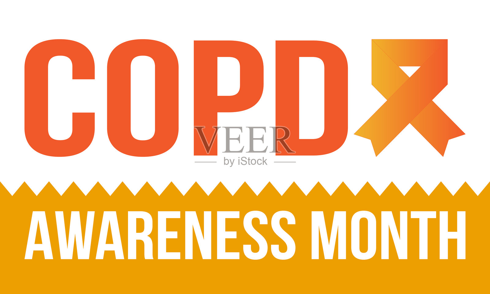 十一月是慢性阻塞性肺疾病宣传月。慢性阻塞性肺疾病。在美国每年庆祝。医疗保健和宣传设计。海报、卡片、横幅和背景。矢量图插画图片素材