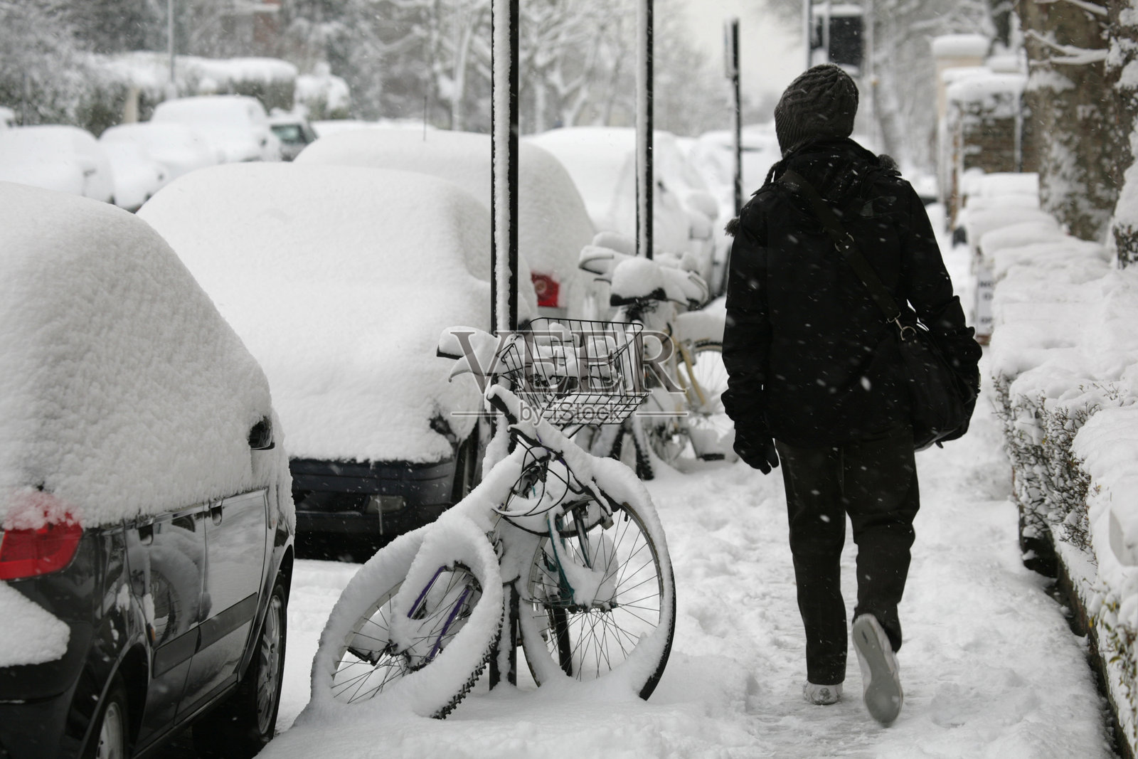 伦敦的暴风雪照片摄影图片