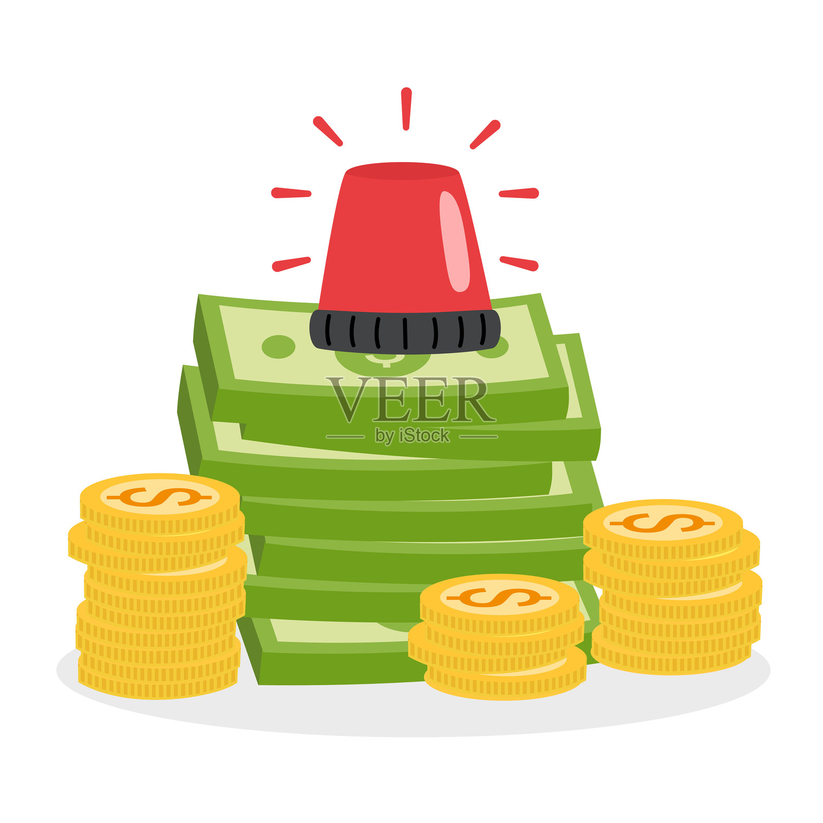 应急基金或快速现金概念矢量图插画图片素材