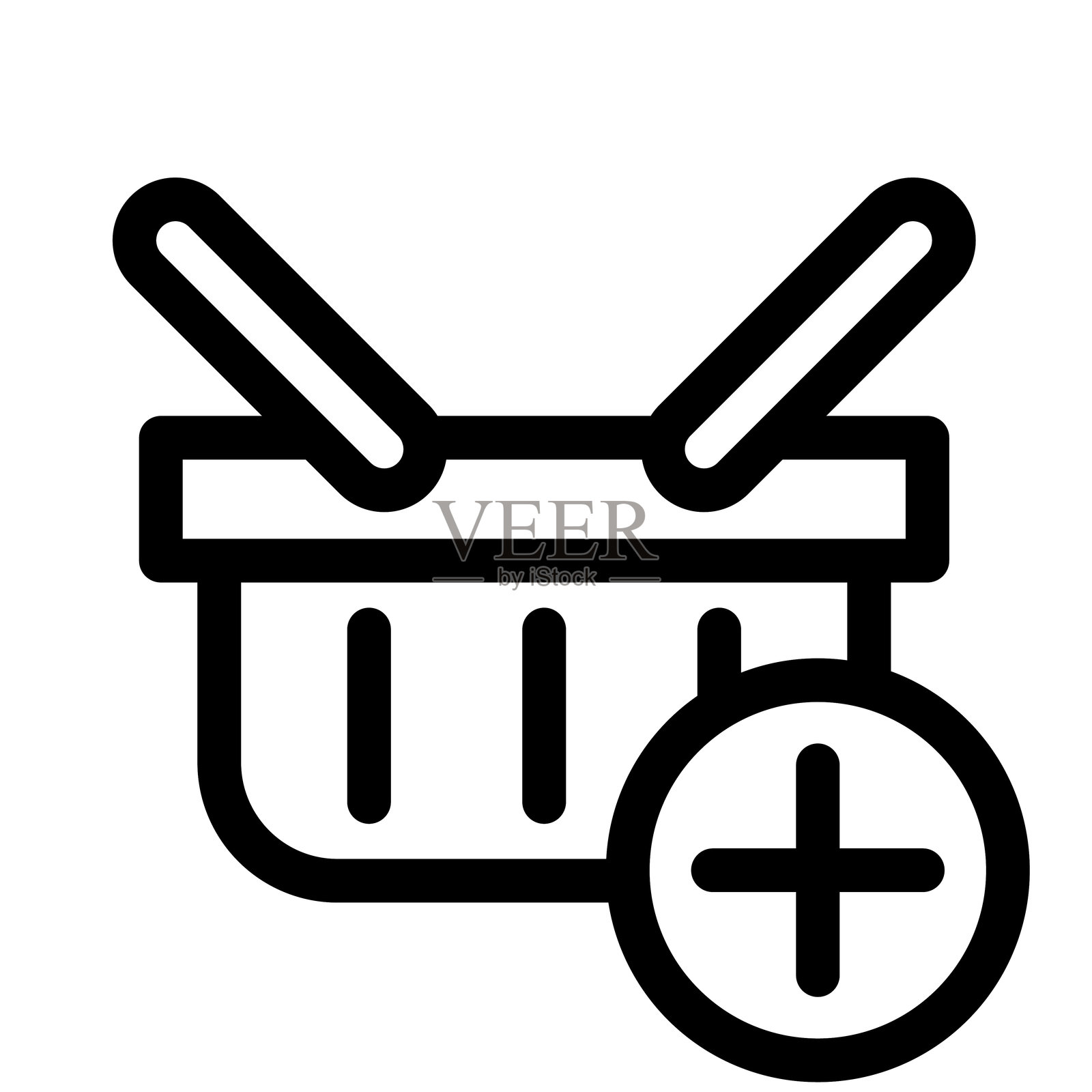 Shopping Basket icon design template插画图片素材