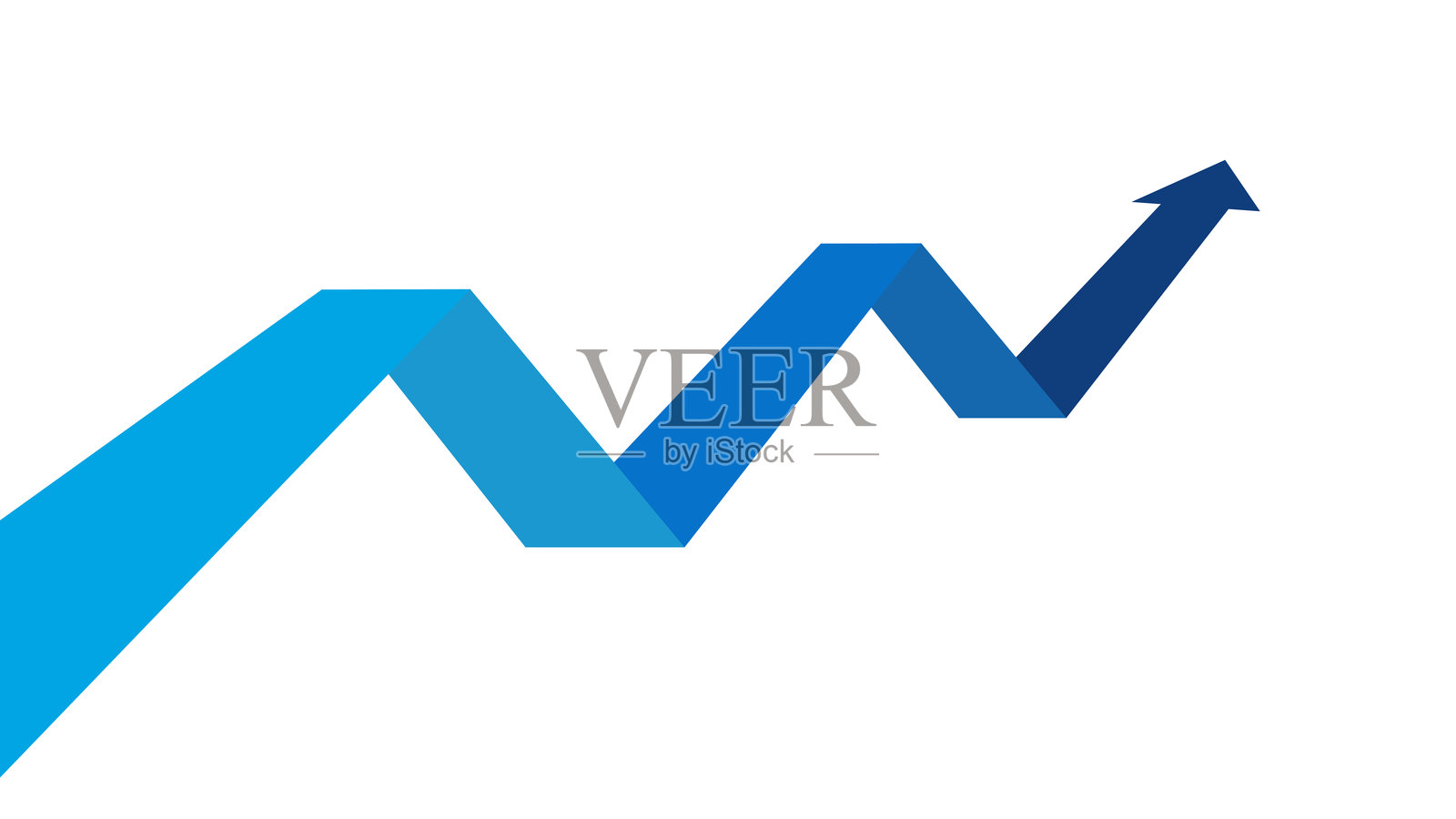 向上箭头增长图——商业成功和上升趋势的象征插画图片素材