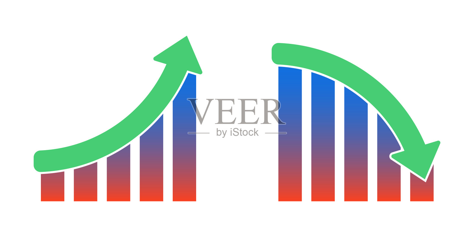 股票市场图表和金融数据图。金融增长或下降趋势。投资图标、统计、金融、图表、分析、数据、商业、研究、信息。EPS10矢量图插画图片素材