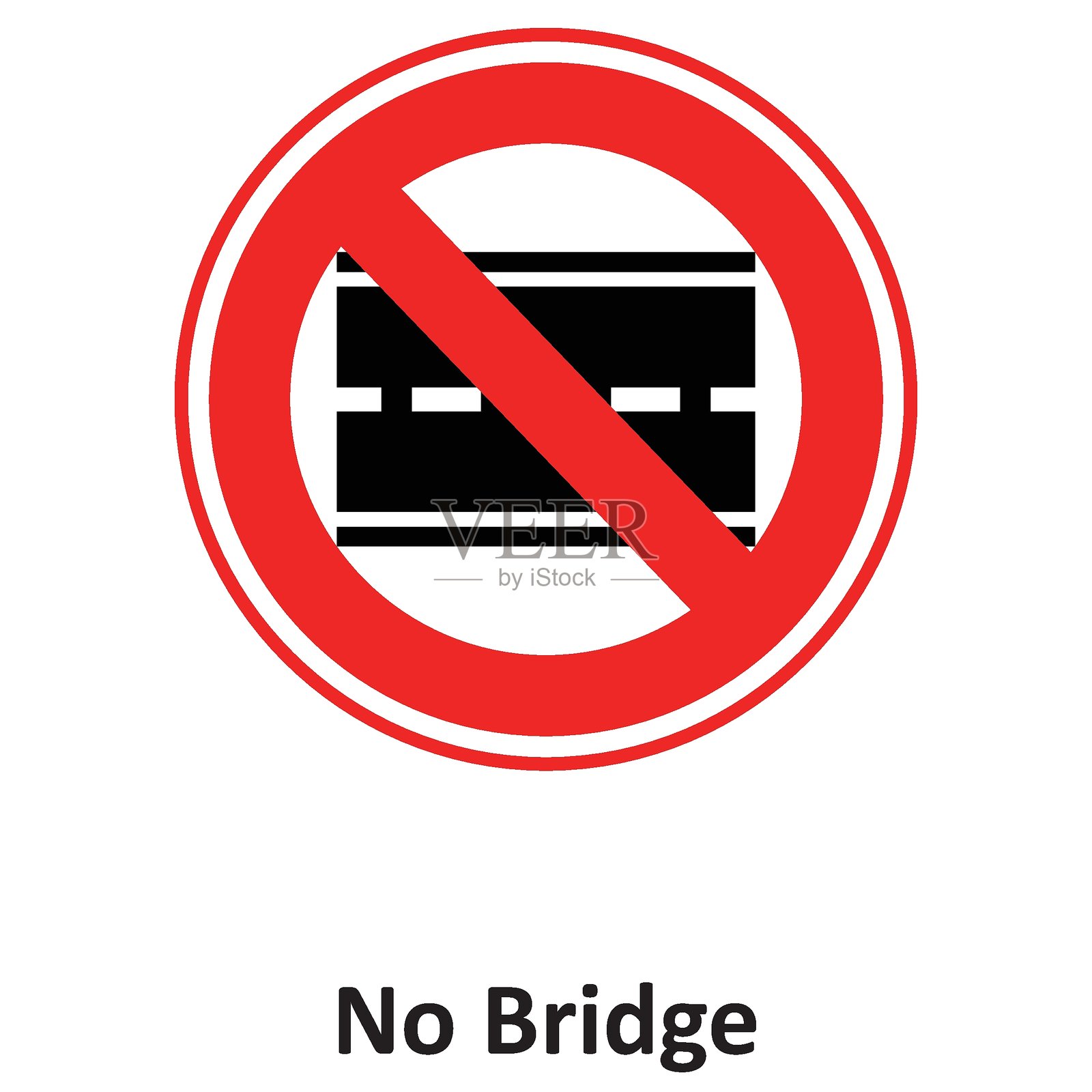 无桥梁矢量图标，可轻松修改或编辑插画图片素材