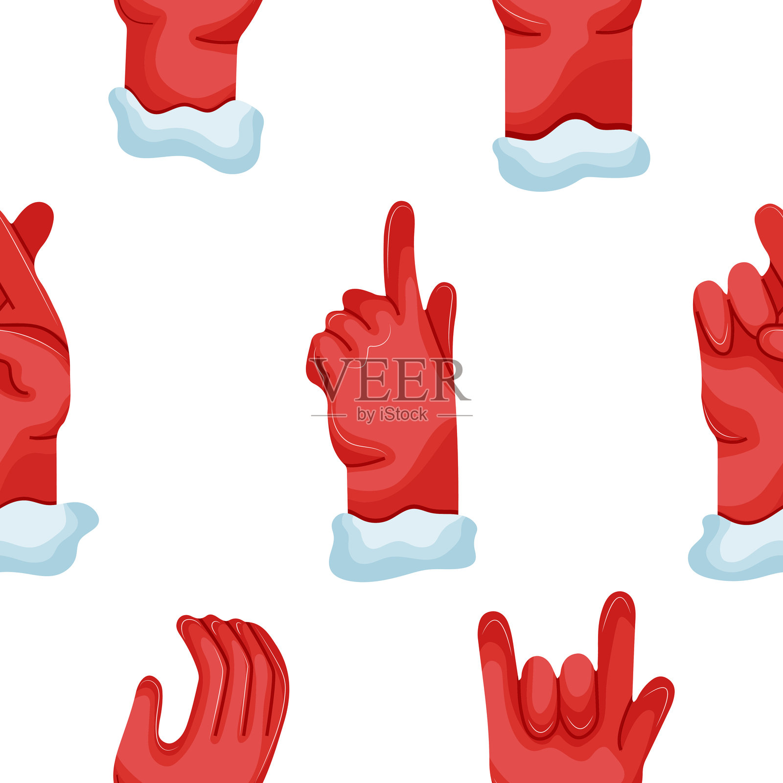 圣诞老人手势图标图案插画图片素材