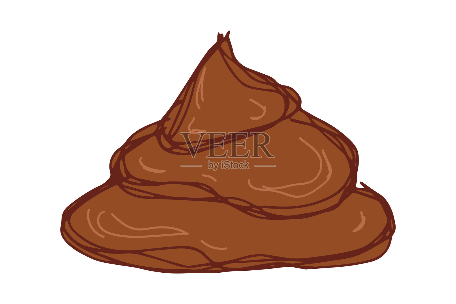 手绘宠物排泄物涂鸦 粪便堆插画图片素材